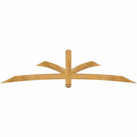 Ekena Millwork Davenport Rough Sawn Timber Gable Bracket, Western Red Cedar, 96"W x 24"H x 2"D x 4"F, 6/12 Pitch GBW096X24X0204DAV00RWR